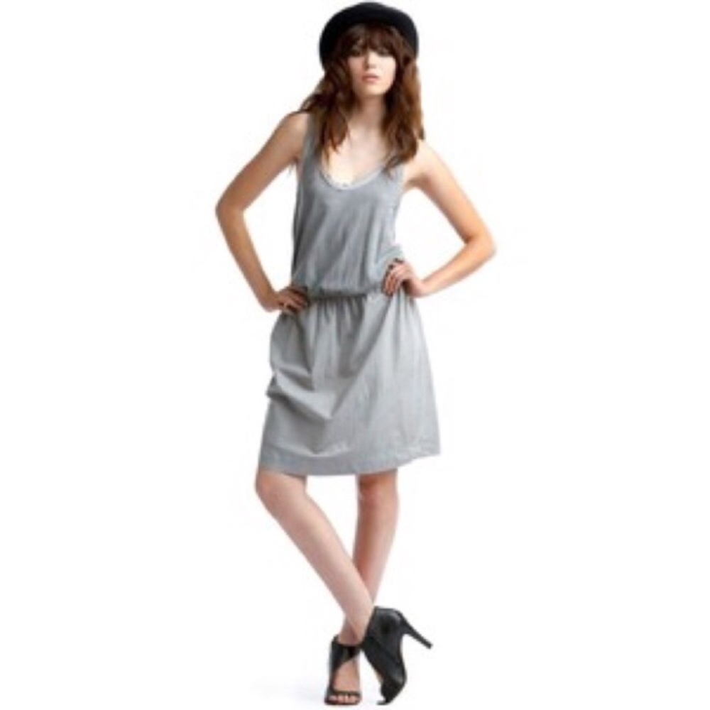 James Perse Drop-Waist Tank Dress (Cream)